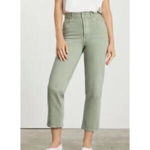 Everlane Womens Way High Jean Light Sage Green Archcroma Eco Friendly Size 28